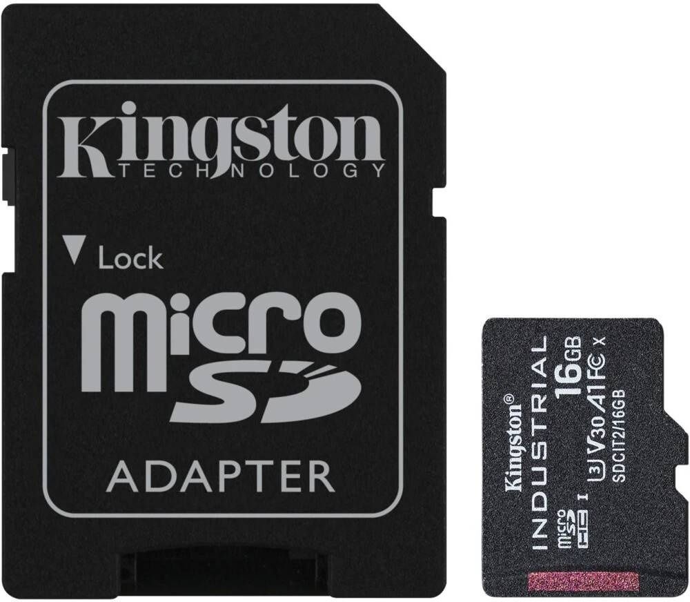 Карта памяти microSDHC Kingston Industrial SDCIT2 (16Gb) - фото1 Карта памяти microSDHC Kingston Industrial SDCIT2 (16Gb) - фото1