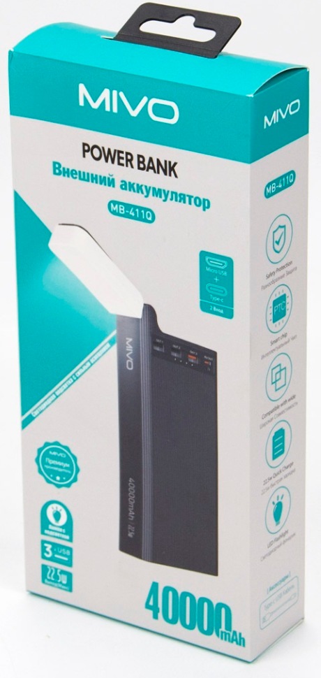 Беспроводной внешний аккумулятор 40000mAh MIVO MB-411Q - фото1
