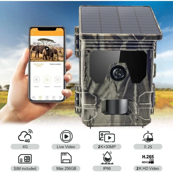 4G фотоловушка с солнечной панелью HC-600Pro фото-3