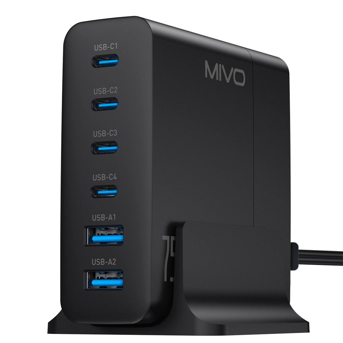 Быстрое компактное зарядное GAN устройство Mivo MP-750Q фото-3
