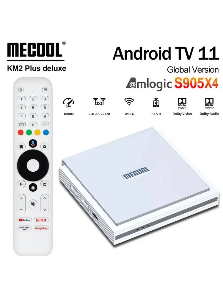 Смарт тв приставка Mecool KM2 Plus Deluxe 4/32G - фото1 Смарт тв приставка Mecool KM2 Plus Deluxe 4/32G - фото1