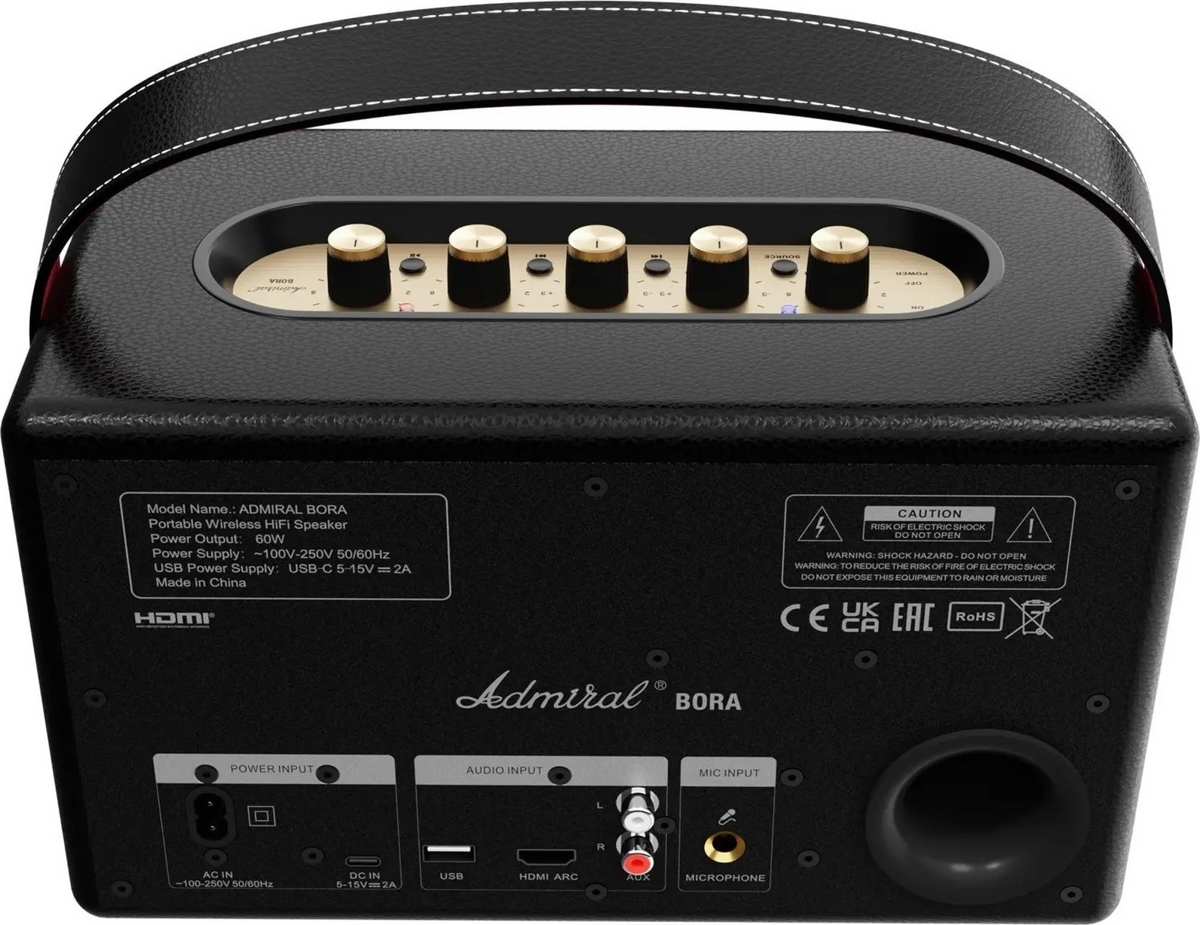 Портативная беспроводная колонка Admiral Bora (черный) - фото2