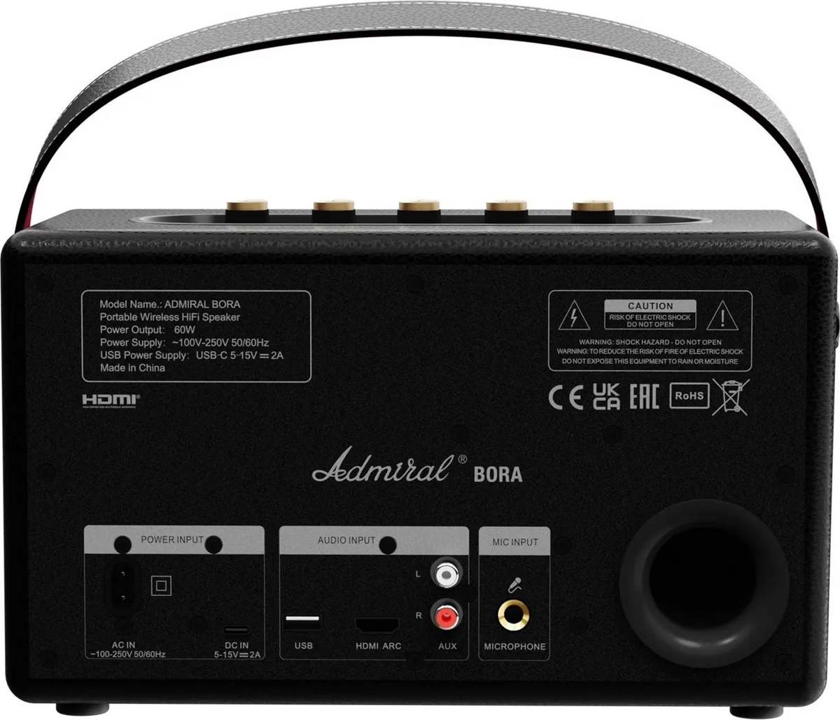 Портативная беспроводная колонка Admiral Bora (черный) фото-3