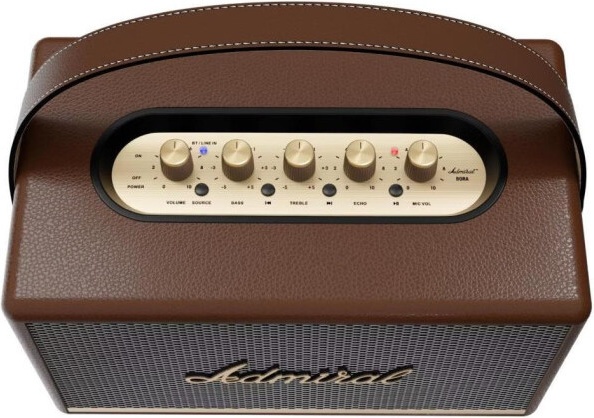 Портативная беспроводная колонка Admiral Bora (коричневый) - фото2