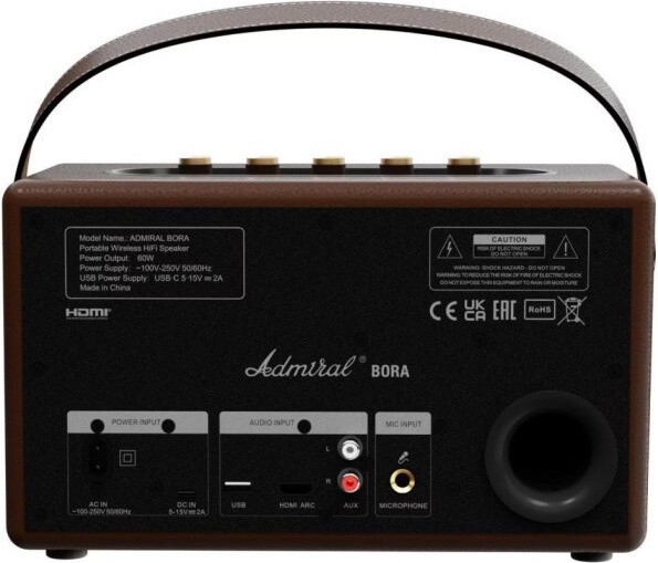 Портативная беспроводная колонка Admiral Bora (коричневый) фото-3