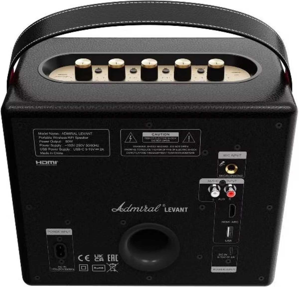 Портативная беспроводная колонка Admiral Levant (черный) фото-3