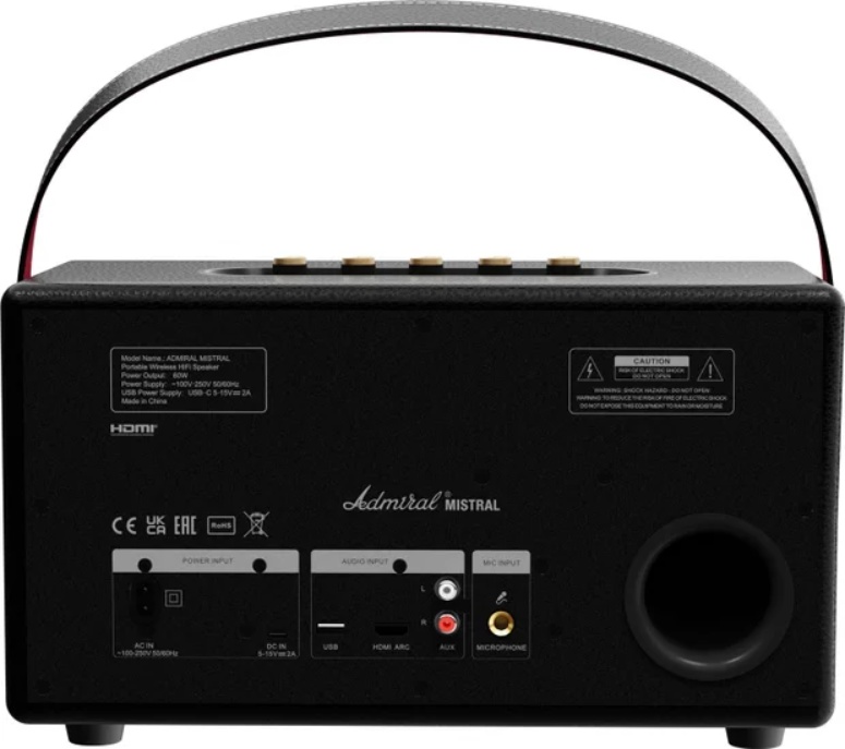 Портативная беспроводная колонка Admiral Mistral (черный) фото-3