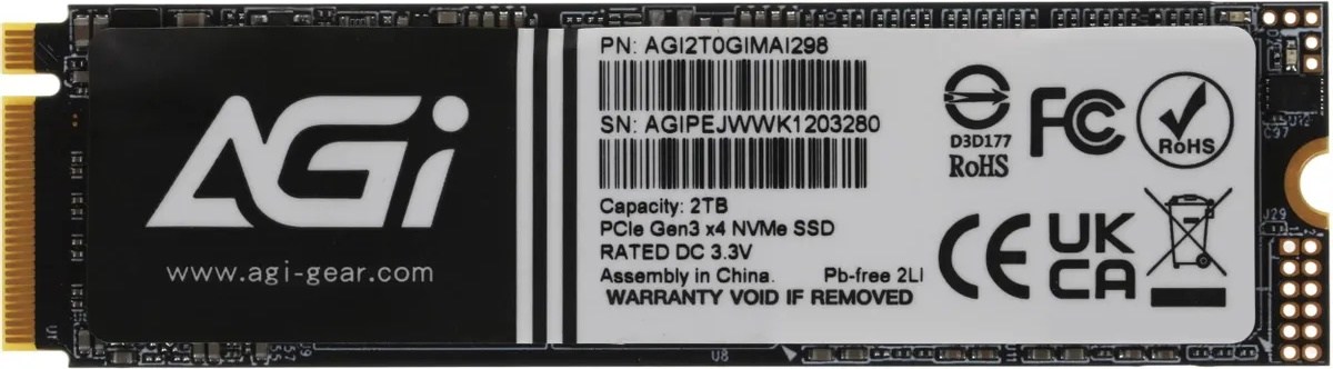 SSD диск AGI AI298 (2Tb) AGI2T0GIMAI298 - фото1