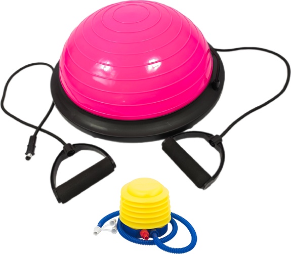 Балансировочная платформа AMETIST BOSU ball 45 см (розовый) - фото1 Балансировочная платформа AMETIST BOSU ball 45 см (розовый) - фото1