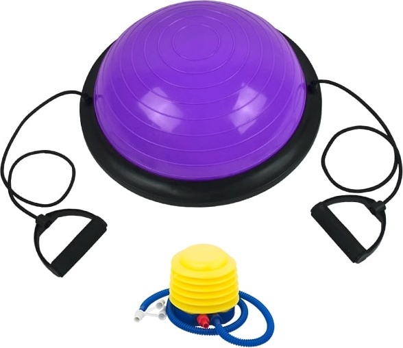 Балансировочная платформа AMETIST BOSU ball 45 см (фиолетовый) - фото1 Балансировочная платформа AMETIST BOSU ball 45 см (фиолетовый) - фото1