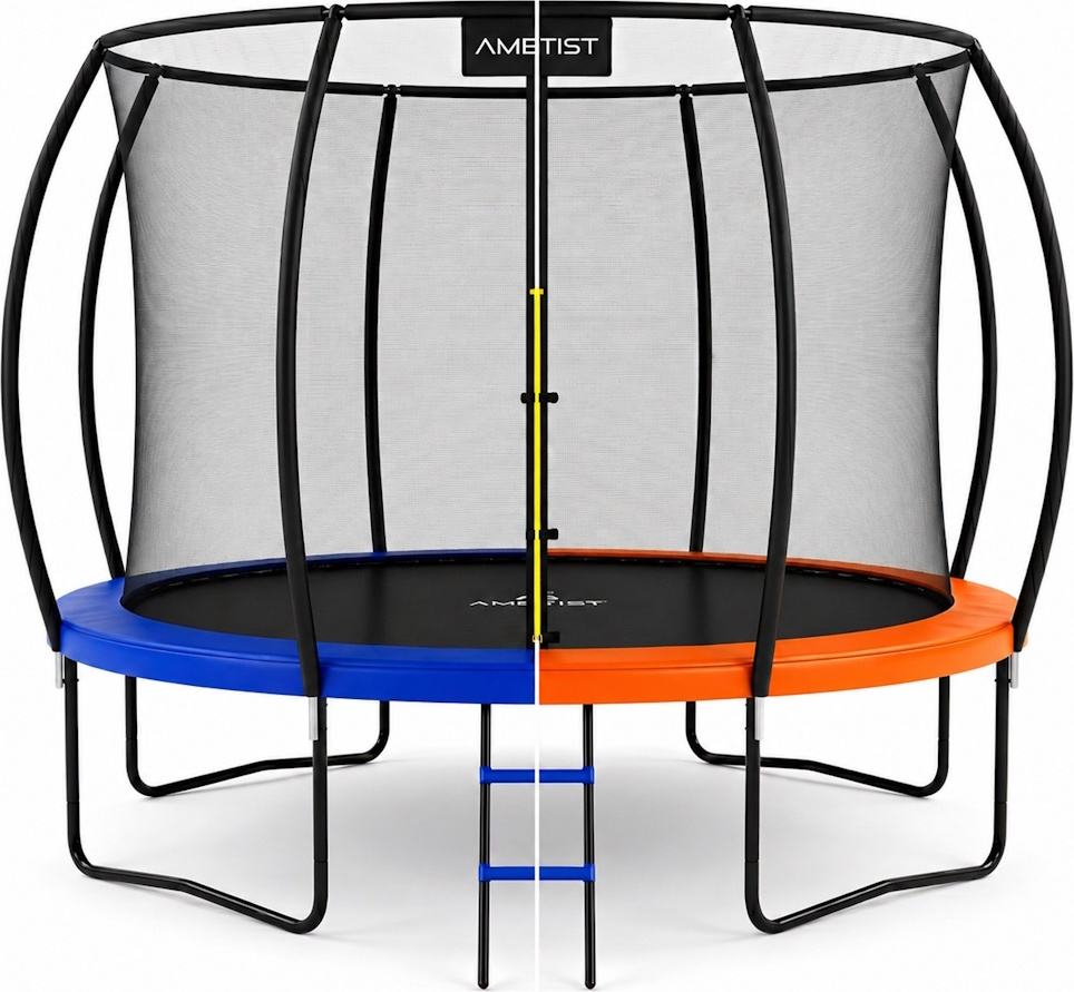 Батут AMETIST PRO Inside D374-12FT Blue/Orange - фото1