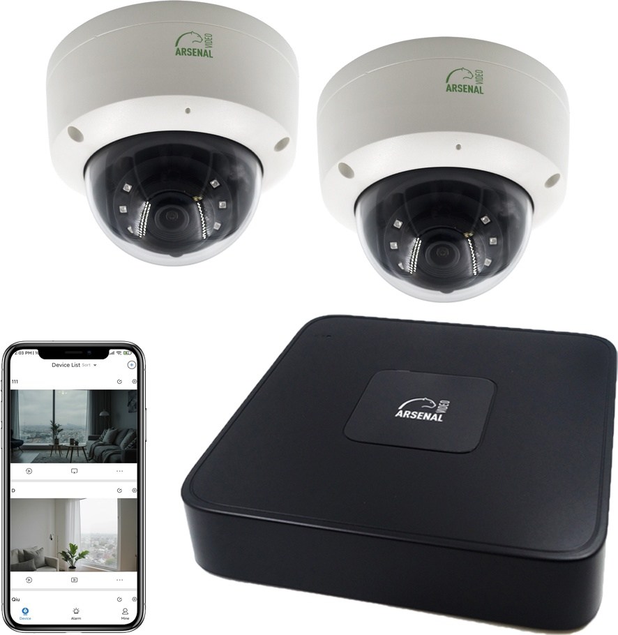 Комплект IP видеонаблюдения Arsenal Ti на 2 камеры 4Mp (внутренний) - фото1