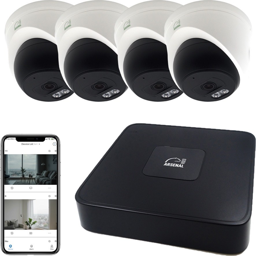 Комплект IP видеонаблюдения Arsenal Ti на 4 камеры 2Mp (внутренний) - фото1