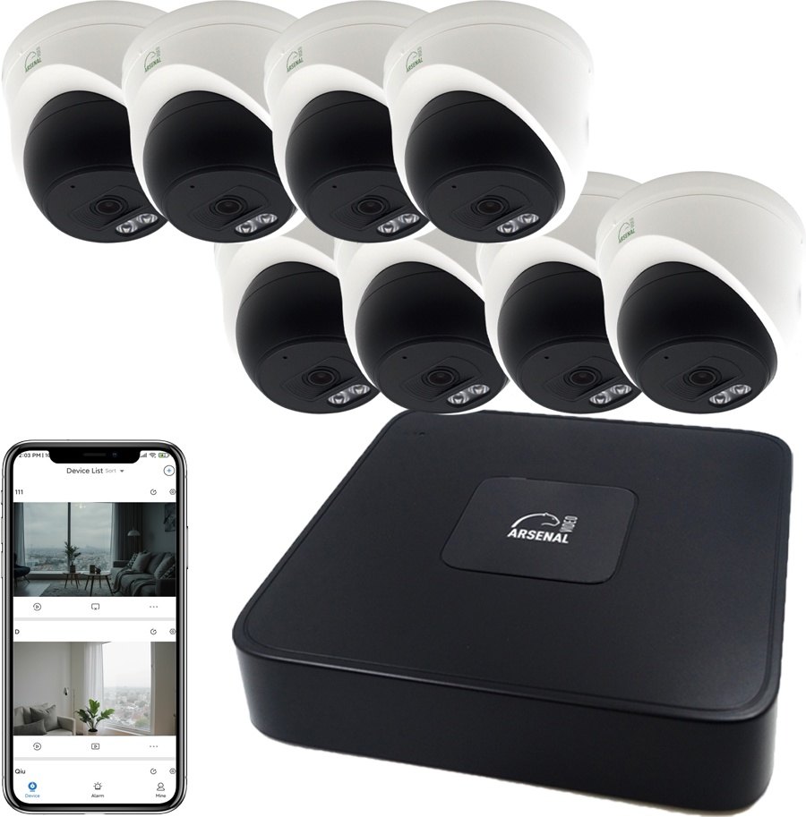 Комплект IP видеонаблюдения Arsenal Ti на 8 камер 2Mp (внутренний) - фото1