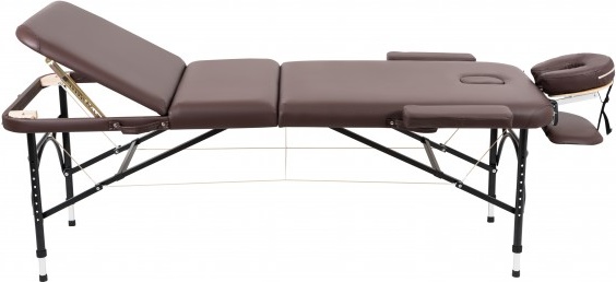Массажный стол Atlas Sport Strong складной 3-с алюминиевый 70 см (коричневый) - фото1