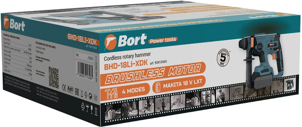 Перфоратор Bort BHD-18Li-XDK фото-3