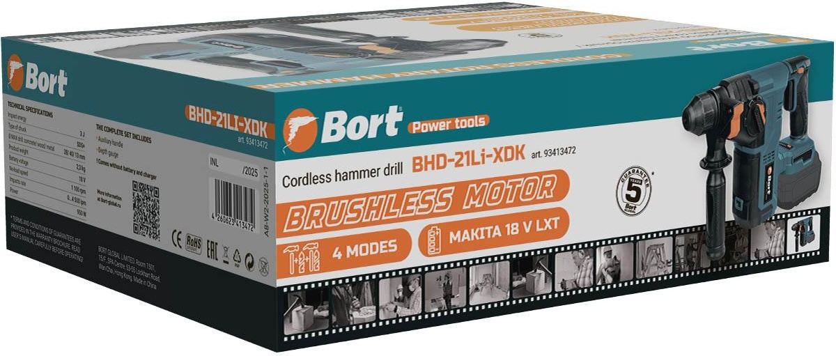 Перфоратор Bort BHD-21Li-XDK фото-3