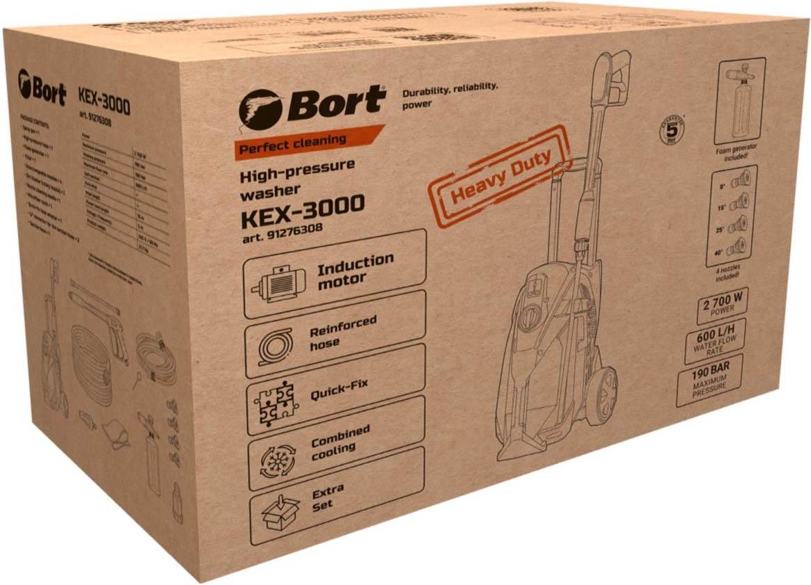 Мойка высокого давления Bort KEX-3000 фото-3 Мойка высокого давления Bort KEX-3000 фото-3