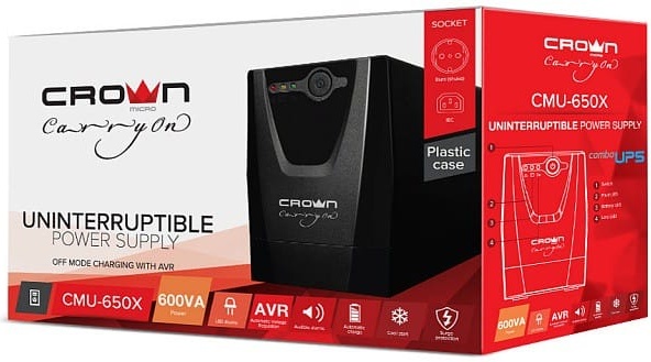 ИБП Crown CMU-650X 650ВА/300W фото-3