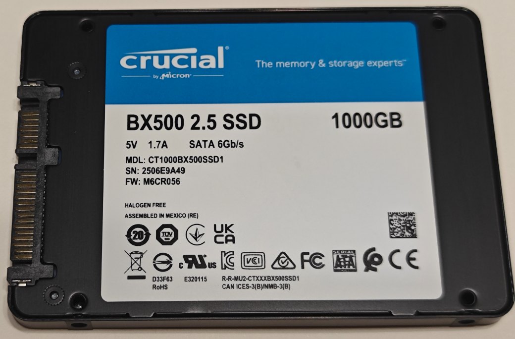 SSD диск Crucial BX500 (1Tb) - фото2
