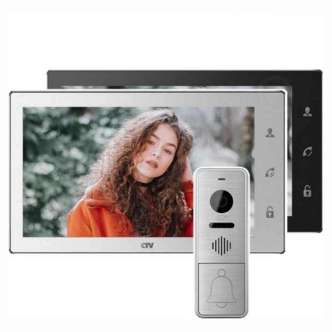 Комплект видеодомофона CTV DP4106 AHD (черный) фото-3
