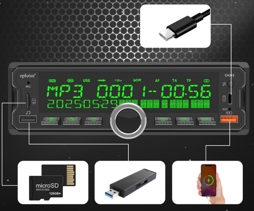 Автомагнитола Eplutus CA315 12V фото-2 Автомагнитола Eplutus CA315 12V фото-2