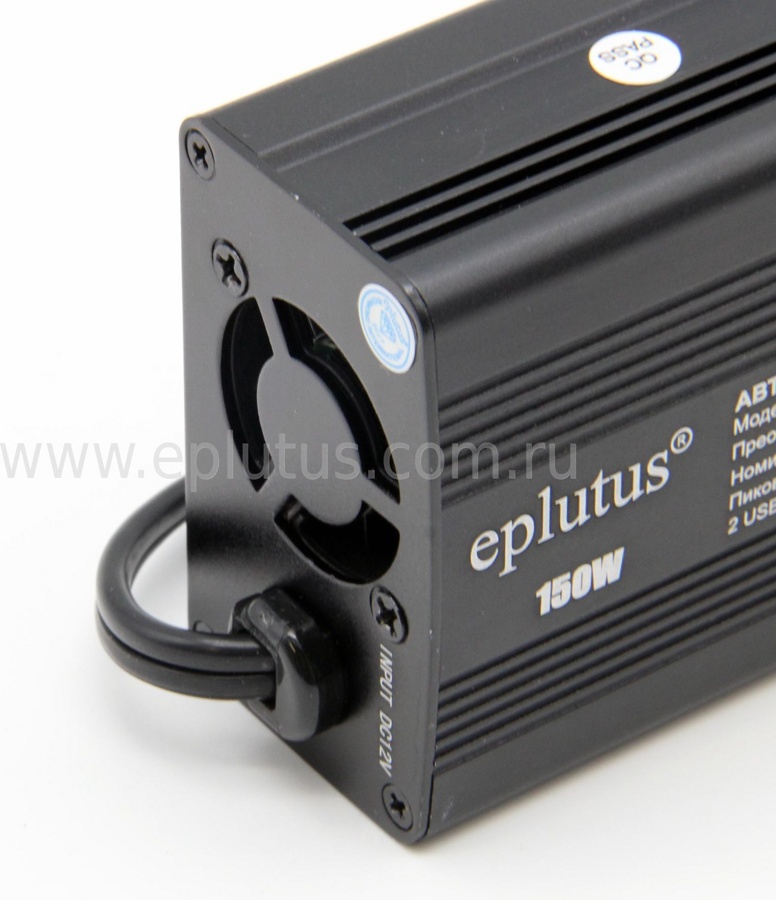 Автомобильный инвертор DC 12V в AC 220V с USB портом Eplutus PW-150 фото-3