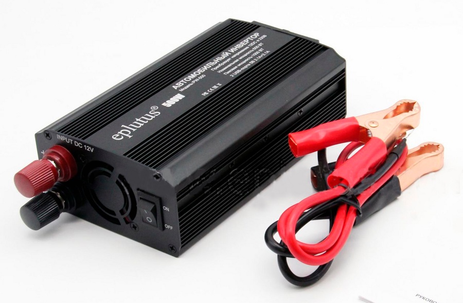 Автомобильный инвертор DC 12V в AC 220V с USB портом Eplutus PW-500 - фото1 Автомобильный инвертор DC 12V в AC 220V с USB портом Eplutus PW-500 - фото1