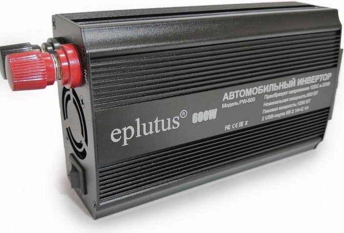 Автомобильный инвертор DC 12V в AC 220V с USB портом Eplutus PW-600 - фото2 Автомобильный инвертор DC 12V в AC 220V с USB портом Eplutus PW-600 - фото2