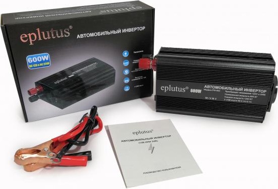 Автомобильный инвертор DC 12V в AC 220V с USB портом Eplutus PW-600 фото-3
