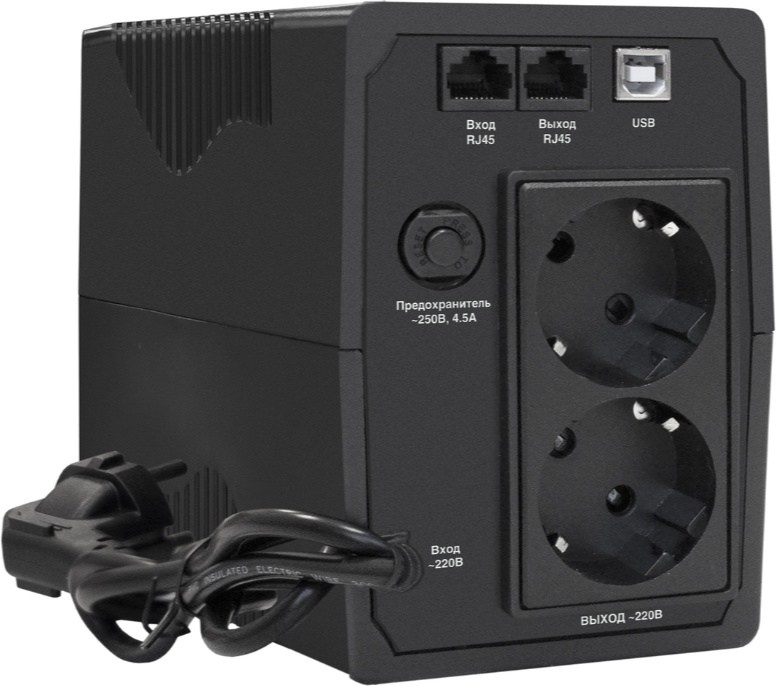 ИБП ExeGate Power Smart ULB-800.LCD.AVR.2SH.RJ.USB - фото2