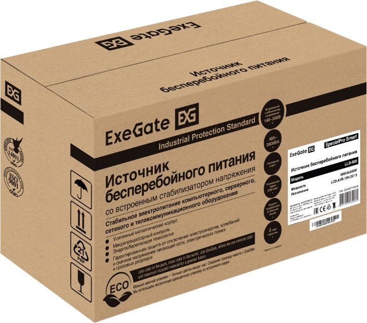 ИБП ExeGate SpecialPro Smart LLB-900.LCD.AVR.1SH.2C13 фото-3