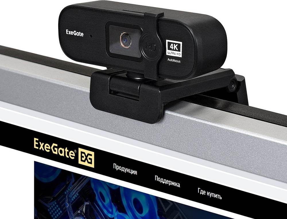 Веб-камера ExeGate Stream HD 4000 4K UHD T-Tripod - фото2