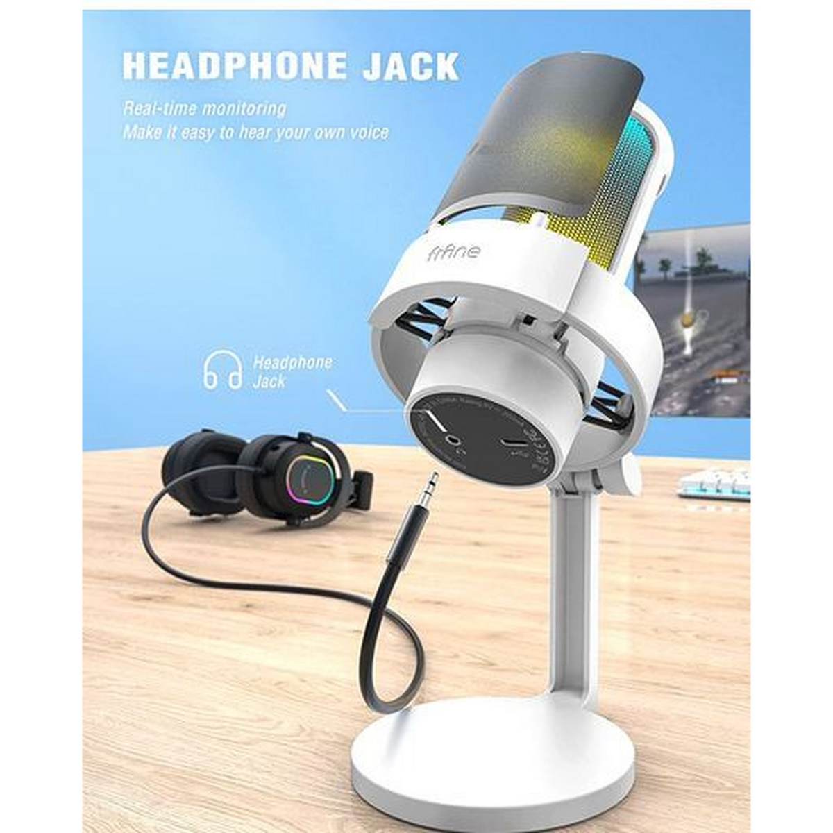 Микрофон Fifine A8W (белый) - фото2 Микрофон Fifine A8W (белый) - фото2