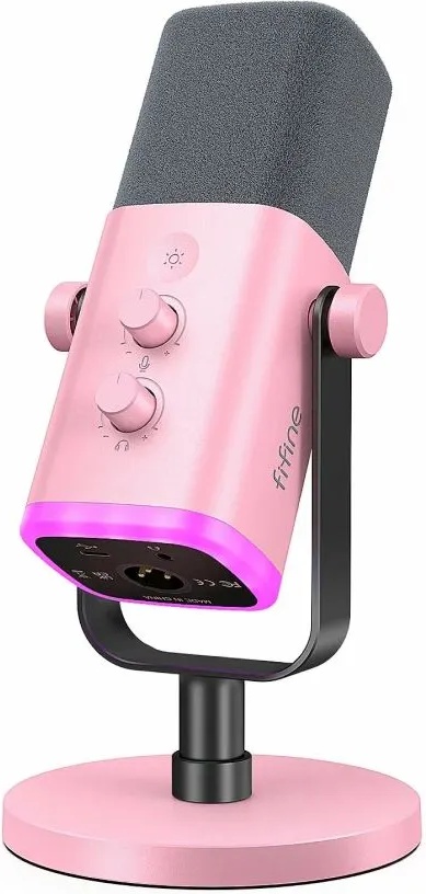 Микрофон Fifine AM8P (розовый) - фото1 Микрофон Fifine AM8P (розовый) - фото1