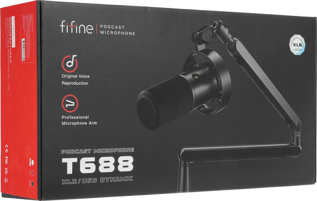 Микрофон Fifine T688W (белый) фото-3 Микрофон Fifine T688W (белый) фото-3