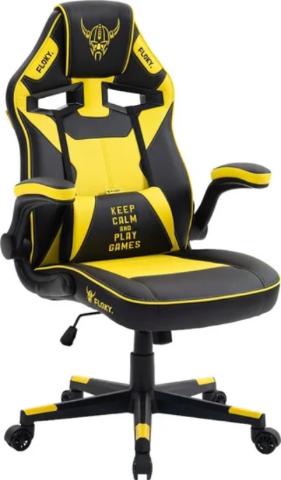 Кресло геймерcкое FLOKY Asgard (желтый черный) - фото1