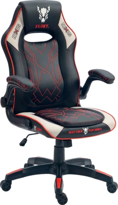 Кресло геймерcкое FLOKY NEXUS (серый красный) - фото1