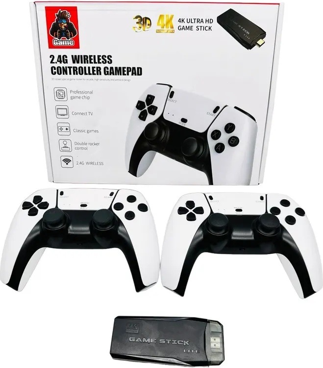 Игровая приставка Game Stick Lite 4К 3D ULTRA HD 2.4G - фото1