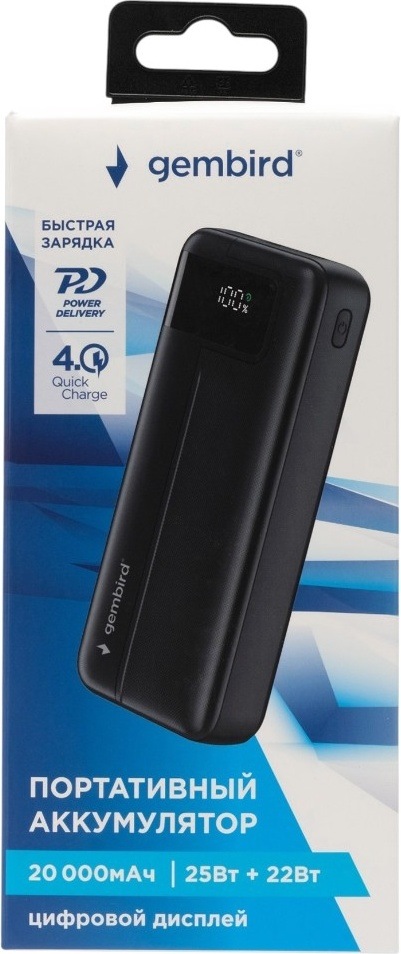 Внешний аккумулятор Gembird GPB-20 20000mAh фото-3 Внешний аккумулятор Gembird GPB-20 20000mAh фото-3
