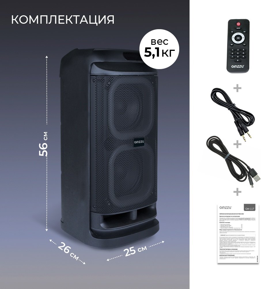 Колонка GINZZU GM-117  фото-3