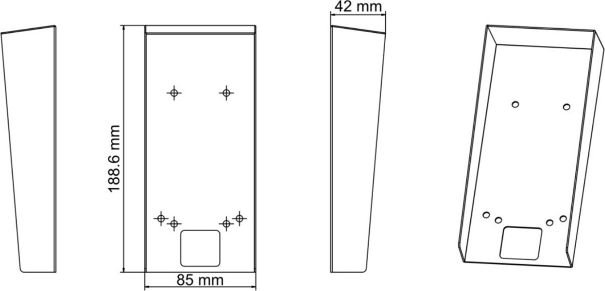 Козырек Hikvision DS-KAB502-S1 фото-3