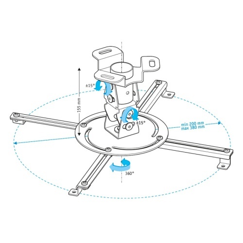 Кронштейн Holder PR-103-B (до 20кг) - фото2 Кронштейн Holder PR-103-B (до 20кг) - фото2