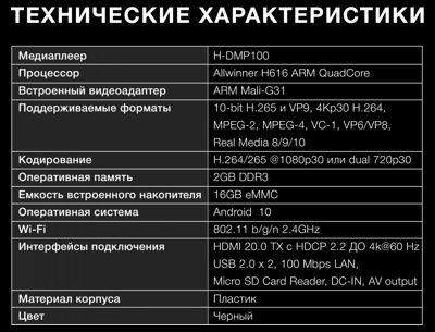 Смарт-приставка Hyundai H-DMP100 фото-3