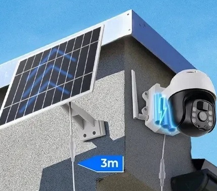 Уличная беспроводная поворотная WiFi Smart камера видеонаблюдения с солнечной батареей 3MP Icsee cam Q2 - фото2 Уличная беспроводная поворотная WiFi Smart камера видеонаблюдения с солнечной батареей 3MP Icsee cam Q2 - фото2