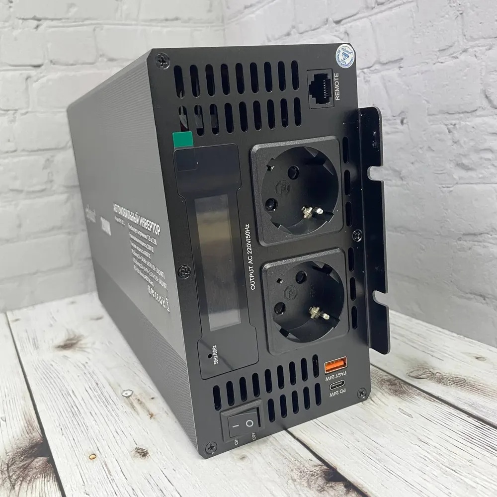 Инвертор синусоидальный DC 12V в AC 220V с USB портом Eplutus PW-2012R фото-3