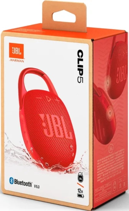 Портативная акустика JBL Clip 5 (красный) фото-3