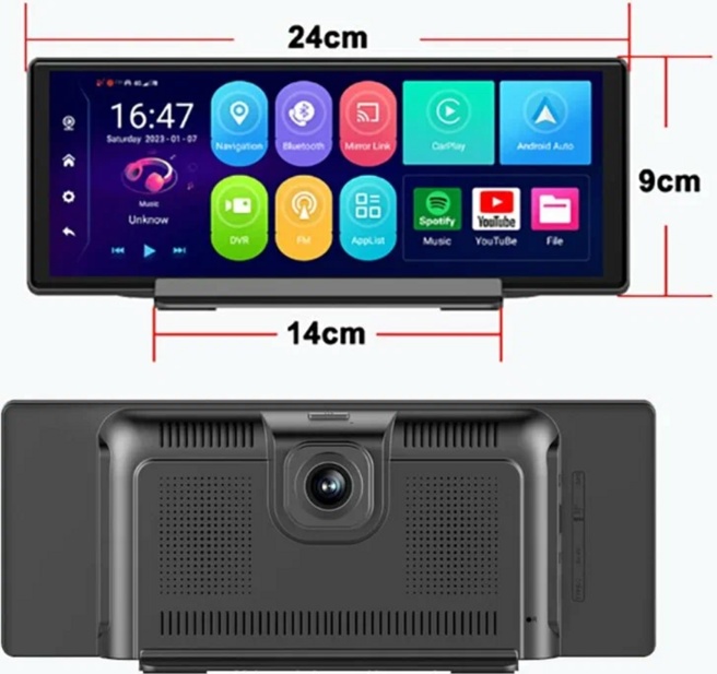 Автомобильный видеорегистратор + навигатор с Carplay и Android Auto K720 фото-2 Автомобильный видеорегистратор + навигатор с Carplay и Android Auto K720 фото-2