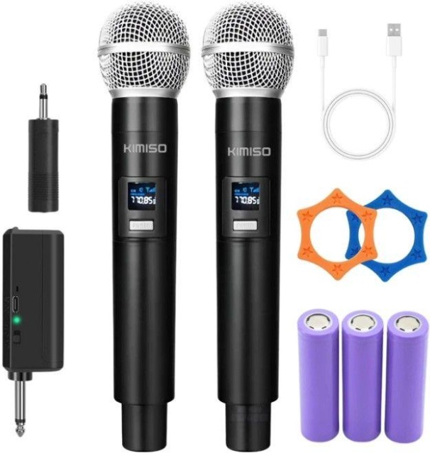 Комплект из 2 беспроводных караоке-микрофонов KIMISO KMS-901MC - фото2
