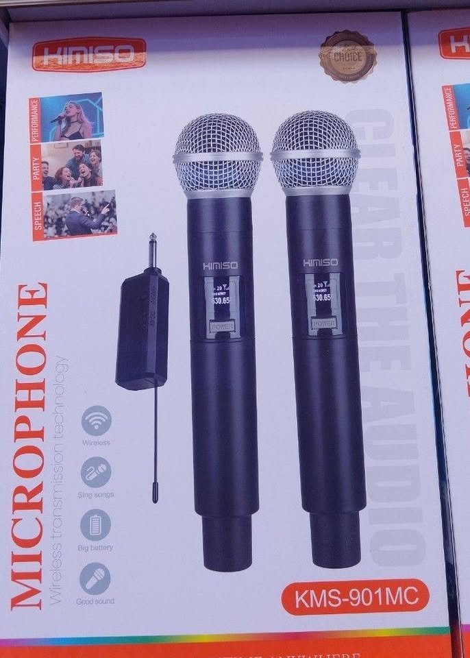 Комплект из 2 беспроводных караоке-микрофонов KIMISO KMS-901MC фото-3 Комплект из 2 беспроводных караоке-микрофонов KIMISO KMS-901MC фото-3